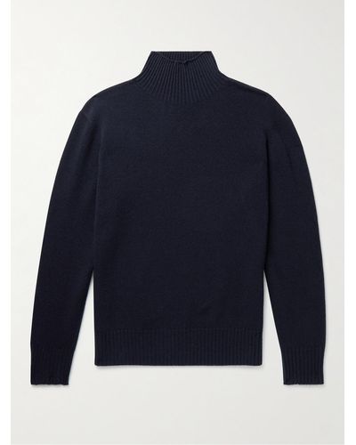 NN07 Clark Wool Mock-neck Sweater - Blue