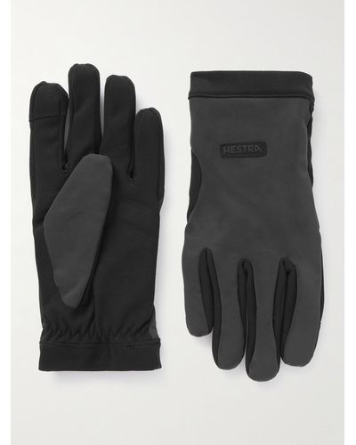 Hestra Mason Touchscreen Handschuhe aus Stretch-Shell mit Fleece-Futter - Schwarz