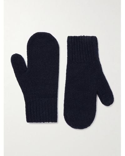 Acne Studios Kivona Knitted Gloves - Blue