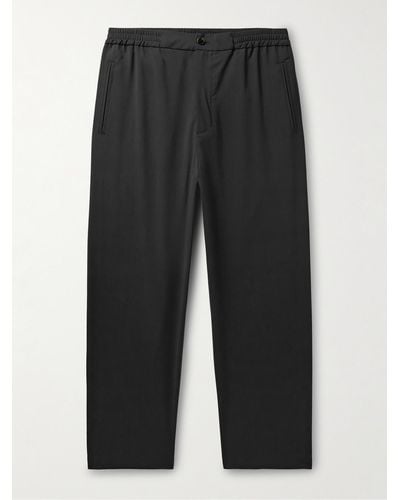 Barena Ameo Slim-fit Virgin Wool Trousers - Black