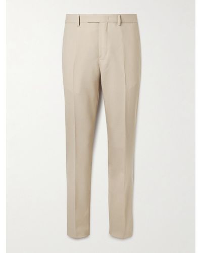 MR P. Phillip Straight-leg Wool And Mohair-blend Suit Trousers - Natural