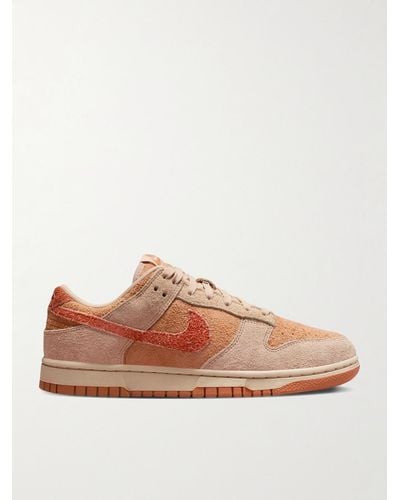 Nike Dunk Low Brushed-suede Trainers - Brown