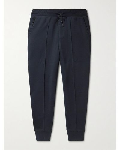 Zegna Tapered Jersey Sweatpants - Blue
