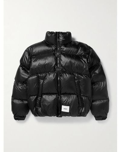WTAPS 08 Logo-appliquéd Printed Quilted Padded Ripstop Jacket - Black