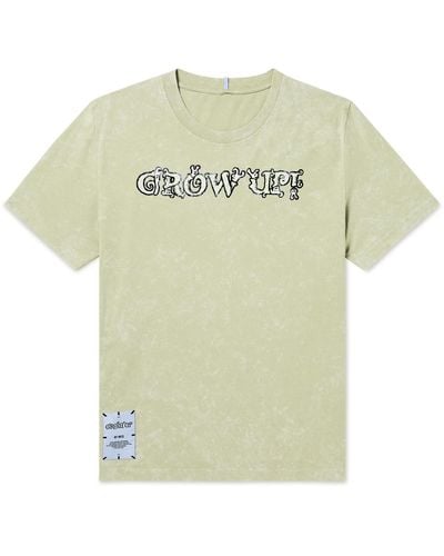McQ Printed Tie-dyed Cotton-jersey T-shirt - Green