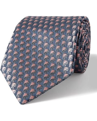 Charvet 8.5cm Silk-jacquard Tie - Blue