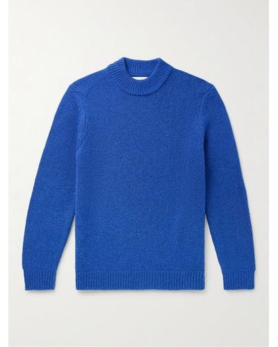 NN07 Nick 6367 Wool-blend Jumper - Blue