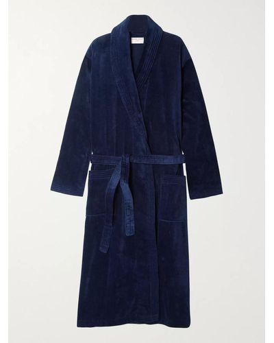 Derek Rose Cotton-terry Robe - Blue