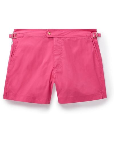 Tom Ford Slim-fit Short-length Swim Shorts - Pink