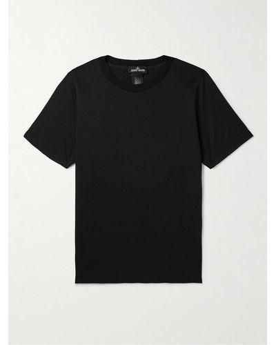 Stone Island Shadow Project Printed Cotton-jersey T-shirt - Black