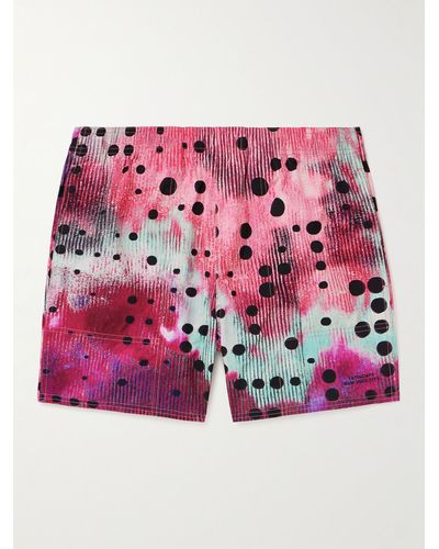 Saturdays NYC Talley Straight-leg Mid-length Printed Swim Shorts - Pink