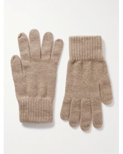 William Lockie Cashmere Gloves - Natural