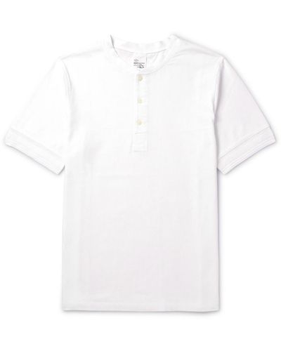 Nudie Jeans Cotton-jersey Henley T-shirt - White