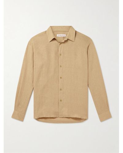 Orlebar Brown Justin Linen Shirt - Natural