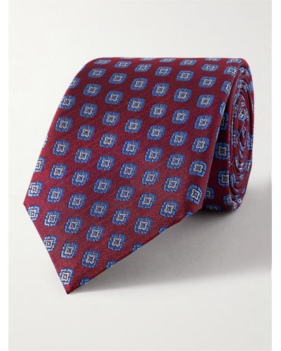 Canali Krawatte aus Dobby aus Seide - Lila
