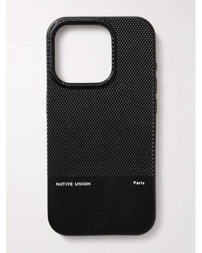 Native Union (re)classic Faux Leather Iphone 15 Pro Phone Case - Black