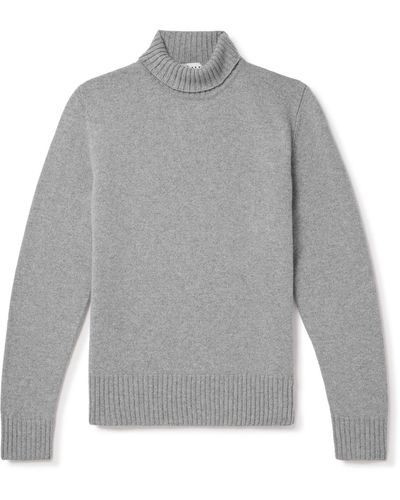 Rohe Wool And Cashmere-blend Rollneck Sweater - Gray