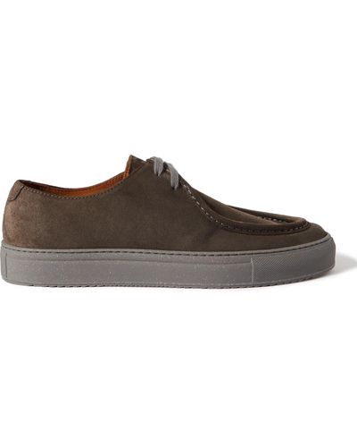 MR P. Larry Regenerated Suede By Evolo® Derby Shoes - Brown