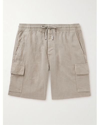 Vilebrequin Straight-leg Linen Drawstring Cargo Shorts - Natural