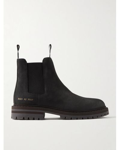 Common Projects Nubuck Chelsea Boots - Black