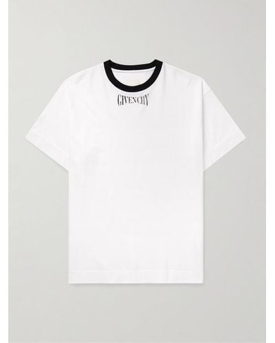 Givenchy T-shirt in jersey di cotone con logo - Bianco