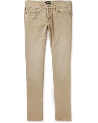 Tom Ford Slim-fit Straight-leg Jeans - Natural