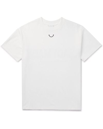 READYMADE Embroidered Printed Cotton-jersey T-shirt - White