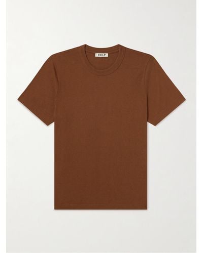 CDLP Lyocell And Pima Cotton-blend Jersey T-shirt - Brown