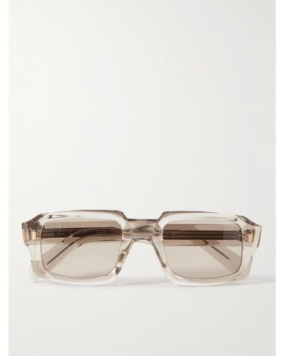 Cutler and Gross Rectangle-frame Acetate Sunglasses - Natural