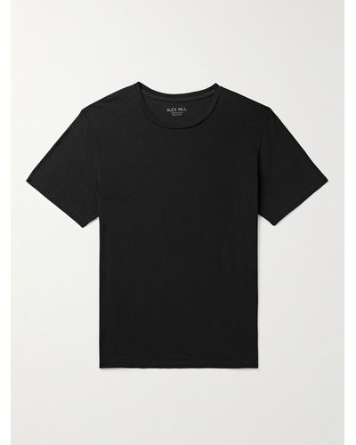 Alex Mill T-shirt in jersey di cotone Mercer - Nero