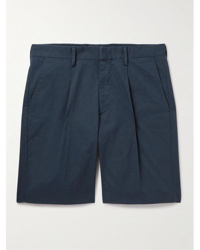 NN07 Bill 1449 Straight-leg Stretch Organic Cotton Ripstop Shorts - Blue