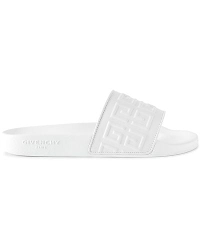 Givenchy Logo-embossed Rubber Slides - White