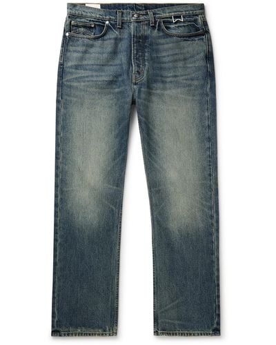 Rhude Straight-leg Distressed Jeans - Blue