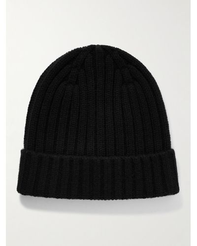 Hartford Ribbed Wool And Cashmere-blend Beanie - Black