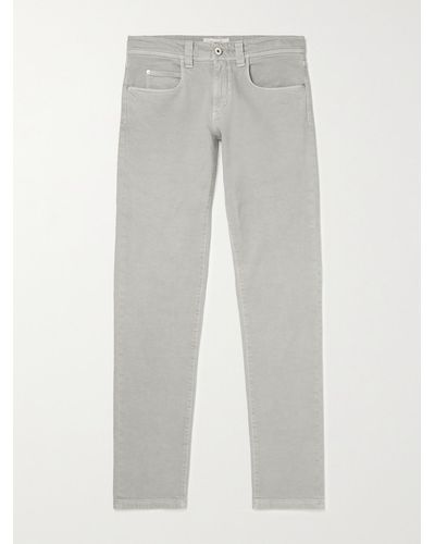 Loro Piana Slim-fit Stretch-denim Jeans - Grey