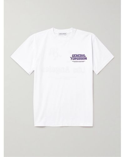 General Admission People Logo-print Cotton-jersey T-shirt - White