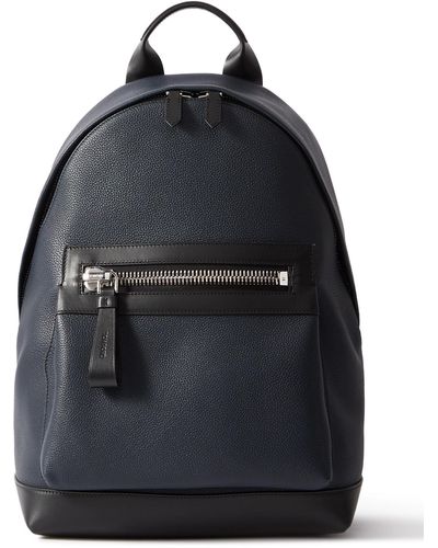 Tom Ford Buckley Pebble-grain Leather Backpack - Black
