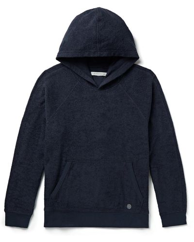 Outerknown Hightide Organic Cotton-blend Terry Hoodie - Blue