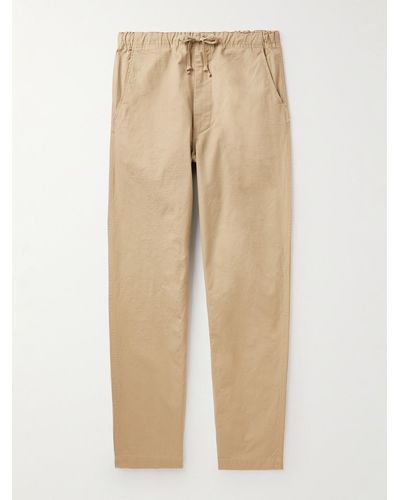Orslow New Yorker Tapered Cotton-ripstop Trousers - Natural