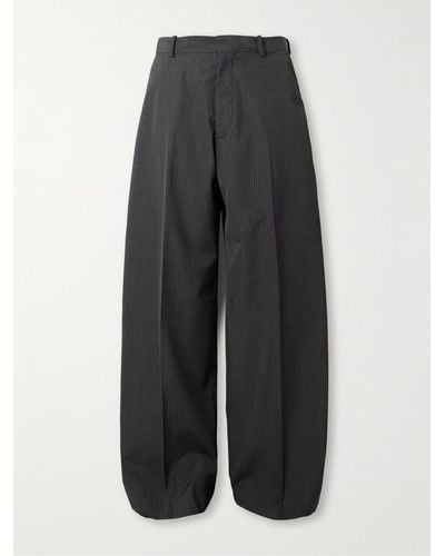 Acne Studios Wide-leg Pinstriped Twill Suit Trousers - Grey