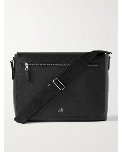 Dunhill Cadogan Full-grain Leather Messenger Bag - Black