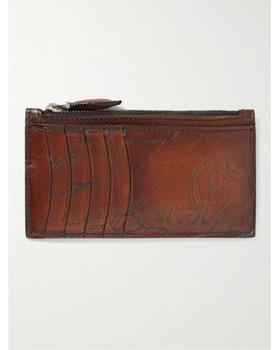 Berluti Scritto Venezia Leather Wallet - Brown