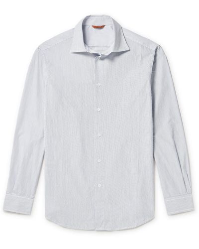 Barena Surian Pinstriped Cotton-poplin Shirt - White