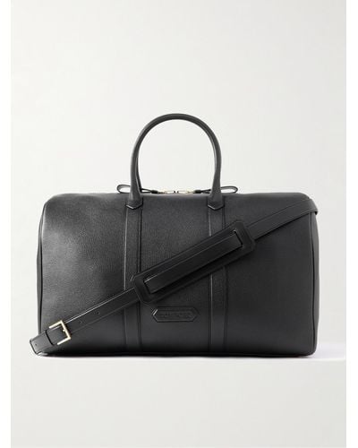 Tom Ford Reisetasche aus vollnarbigem Leder - Schwarz