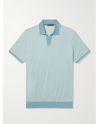 Loro Piana Cotton Polo Shirt - Blue