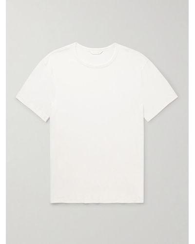 Club Monaco Luxe Featherweight T-Shirt aus Baumwoll-Jersey - Weiß