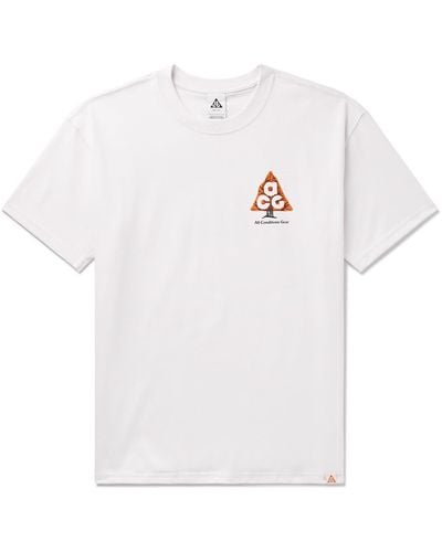 Nike Acg Wildwood Printed Dri-fit T-shirt - White
