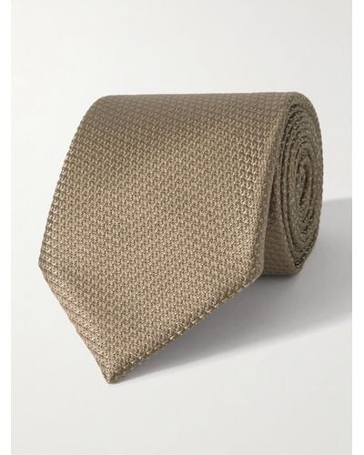 Tom Ford 8cm Silk-jacquard Tie - Natural