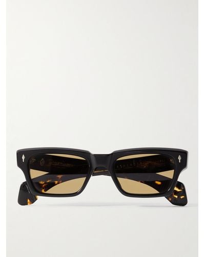 Jacques Marie Mage Ashcroft Rectangular-frame Tortoiseshell Acetate Sunglasses - Black