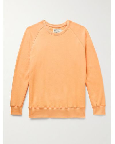 Bather Organic Cotton-jersey Sweatshirt - Orange
